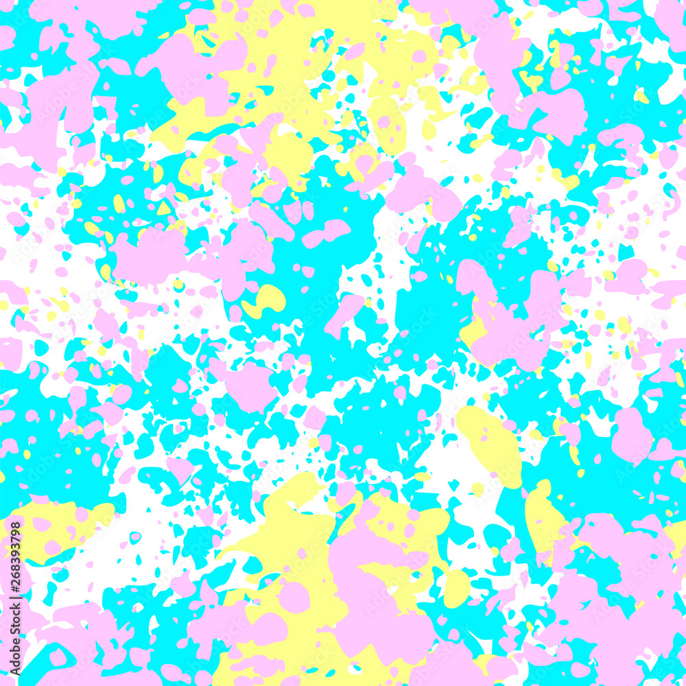Abstract colorful paint seamless pattern