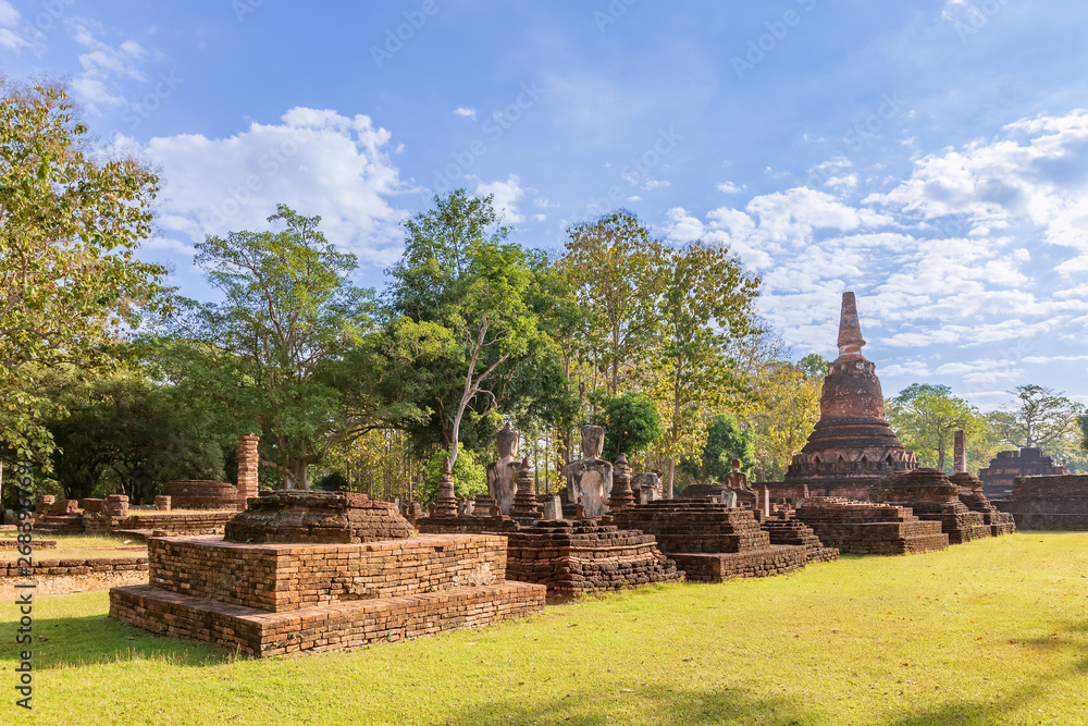 Wat Phra Kaeo temple in Kamphaeng Phet Historical Park, UNESCO World Heritage site