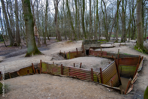 Canvas Print The preserved trenches at Hill 62 Sanctuary Wood on the Western Front near Ypres