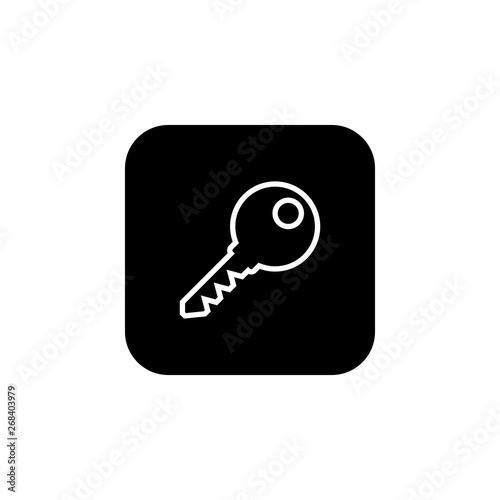 Key icon vector. Key vector icon. Key symbol for web site design