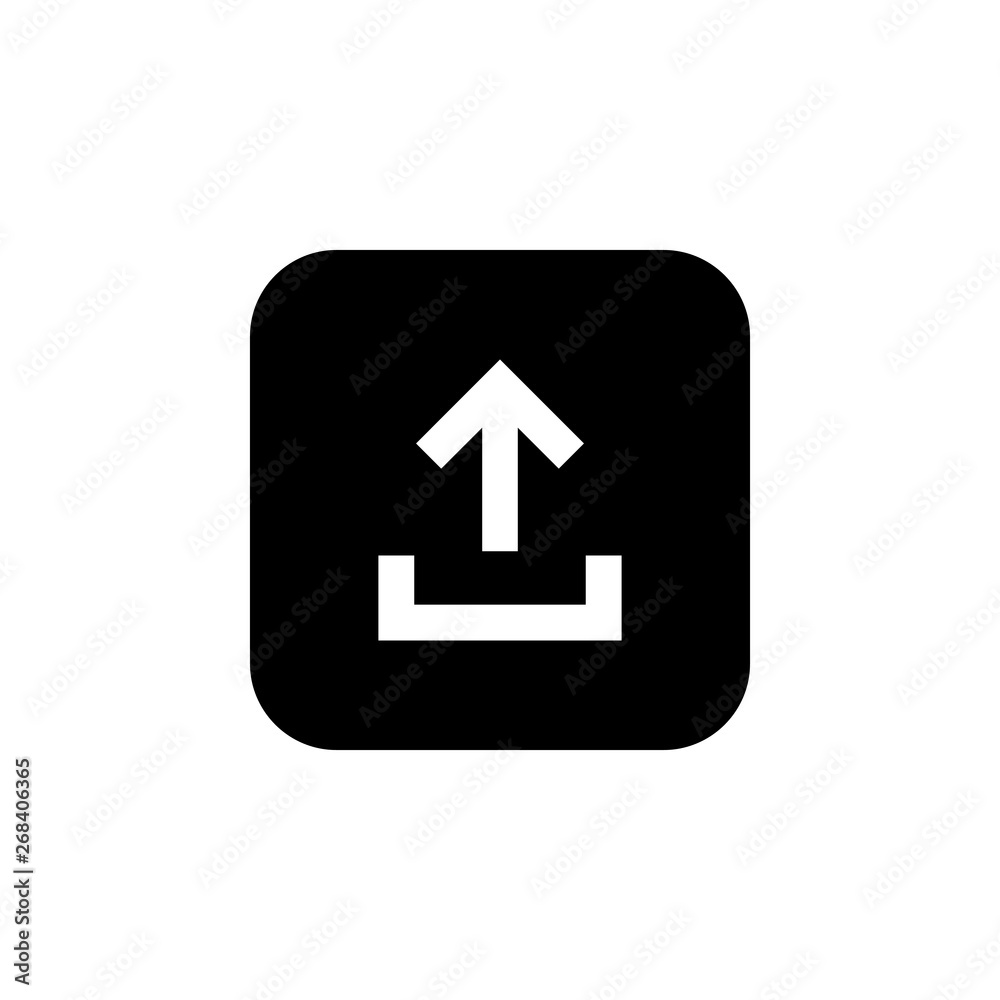 Upload icon vector. Upload sign icon. Upload button. Load symbol. Upload icon vector. Upload sign icon. Upload button. Load symbol.