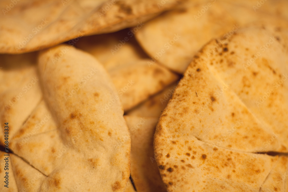 Italian focaccia/pizza near a furnace in a restaurant Italian focaccia/pizza near a furnace in a restaurant