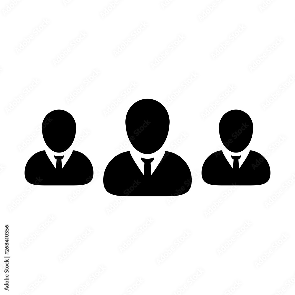 Meeting icon vector male group of persons symbol avatar for business in flat color glyph pictogram illustration Meeting icon vector male group of persons symbol avatar for business in flat color glyph pictogram illustration