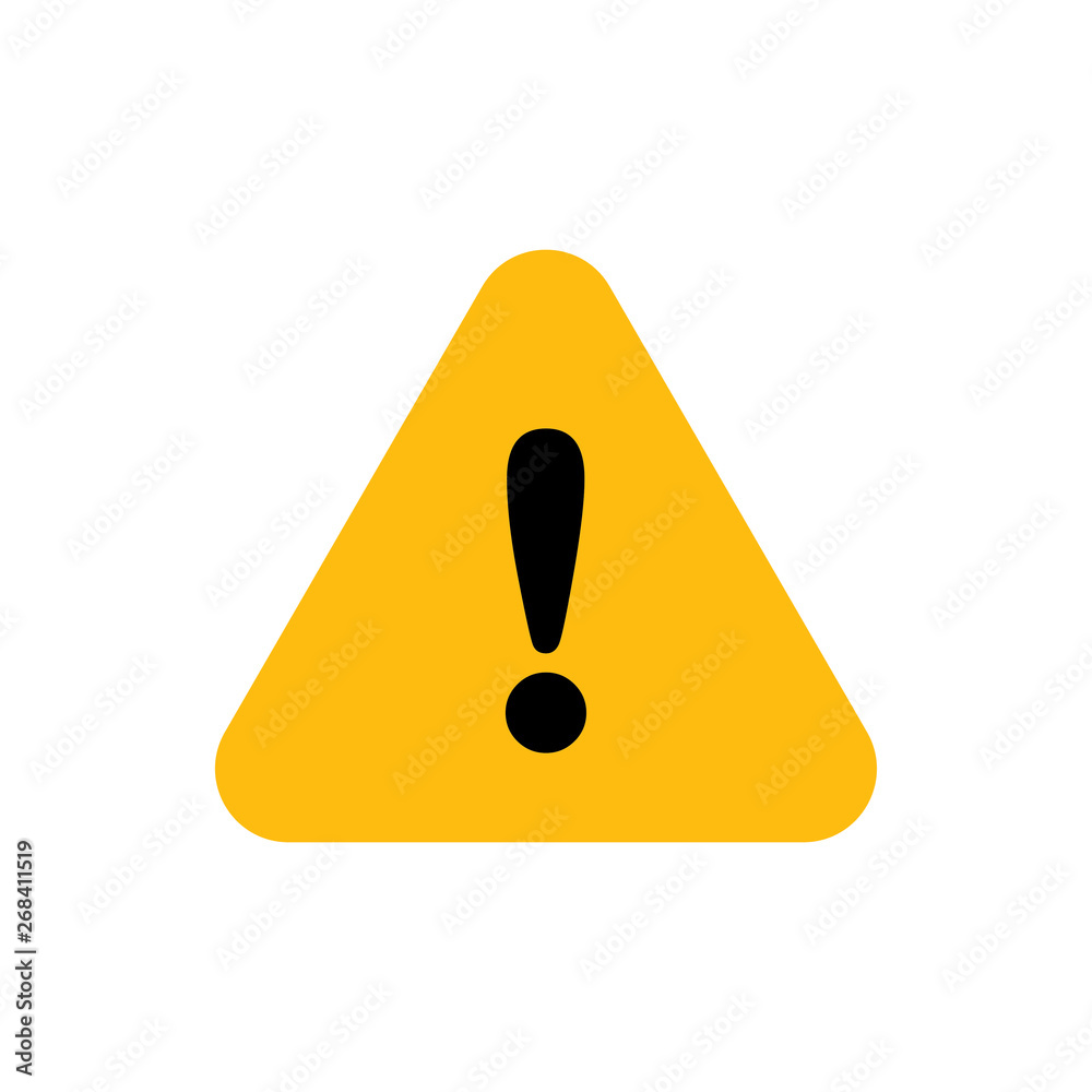 Alert sign vector icon, warning and exclamation symbol. Triangle with rounded borders and exclamation mark. Alert sign vector icon, warning and exclamation symbol. Triangle with rounded borders and exclamation mark.