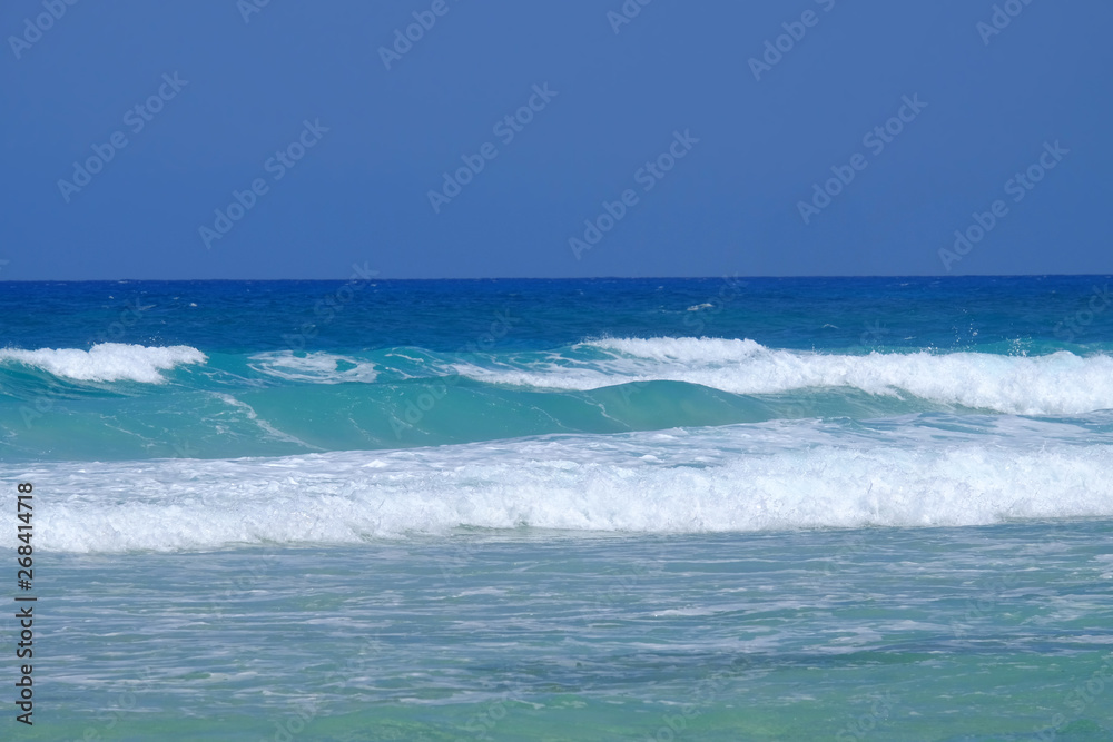Wave of in blue ocean. Wave of in blue ocean.