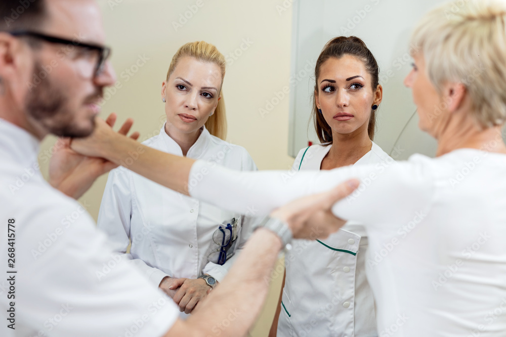 Obraz premium Medical examination of a patient in the hospital!