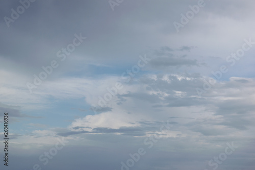 Fototapeta Naklejka Na Ścianę i Meble -  dramatic blue sky with white  and gray clouds