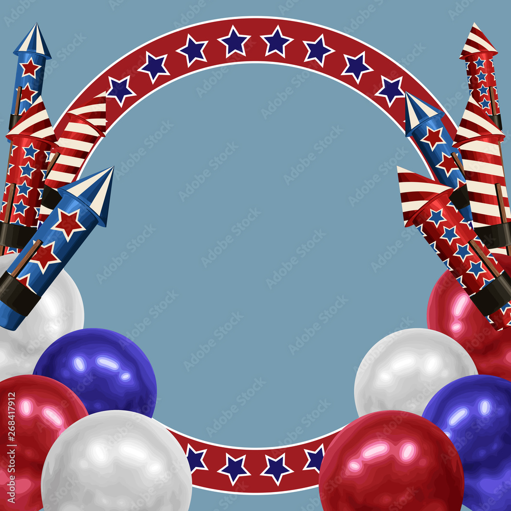 Obraz premium 4th of July Background design for greeting cards in super high resolution.