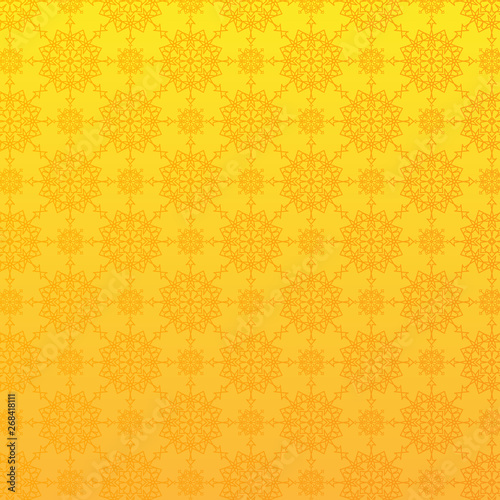 Orange islamic pattern, vector