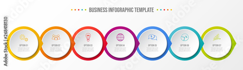 Business infograph with icons - concept of template. Vector