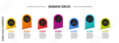 Company milestone with business icons - company timeline. Vector