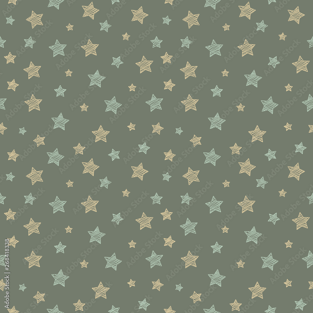 Design of a wrapping paper with stars. Vector. Design of a wrapping paper with stars. Vector.