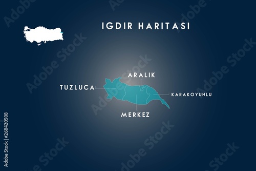 İgdir districts Tuzluca, Aralik, Karakoyunlu  map, Turkey photo
