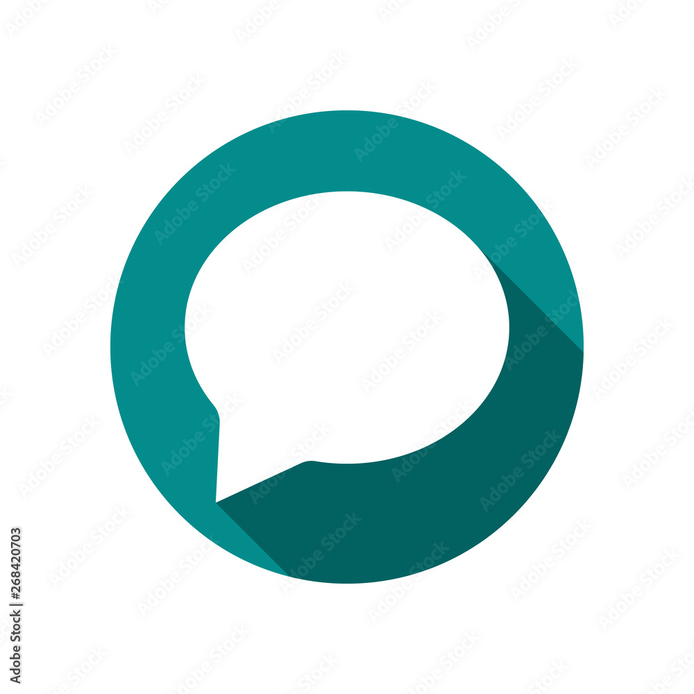 Chat bubble icon illustration isolated vector. Speech bubble in trendy flat style. Chatting symbol for web, mobile and UI design Chat bubble icon illustration isolated vector. Speech bubble in trendy flat style. Chatting symbol for web, mobile and UI design