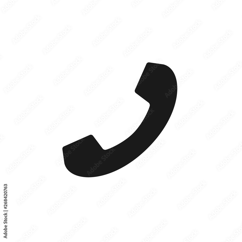 Phone icon isolated on white background. Telephone Silhouette. Telephone icon vector illustration for web, mobile and UI design Phone icon isolated on white background. Telephone Silhouette. Telephone icon vector illustration for web, mobile and UI design