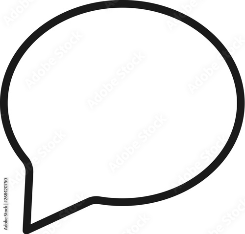 Chat bubble icon vector line design. Messaging and Chatting symbol. Vector illustration