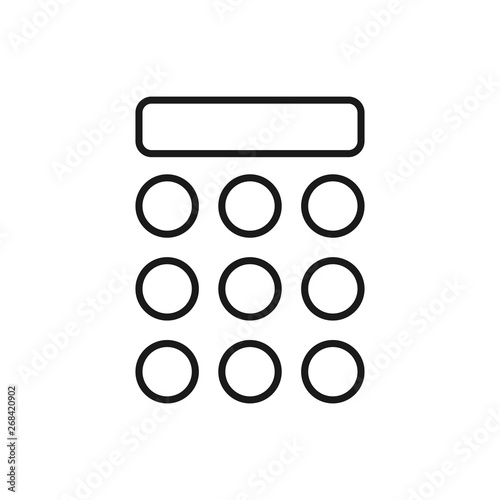 Keypad Icon. Dial pad icon vector illustration. Phone call. Numeric keypad