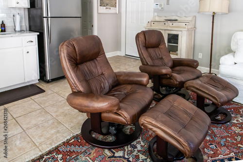 Large Oversized Brown Leather Recliner, Oversized Brown Leather Chair