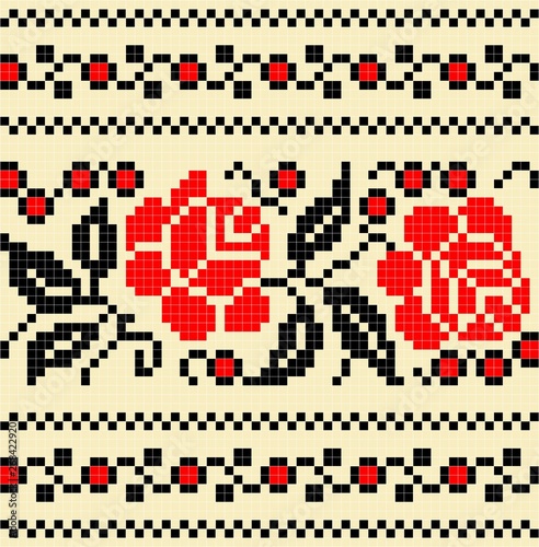 embroidery cross stich pattern flower
