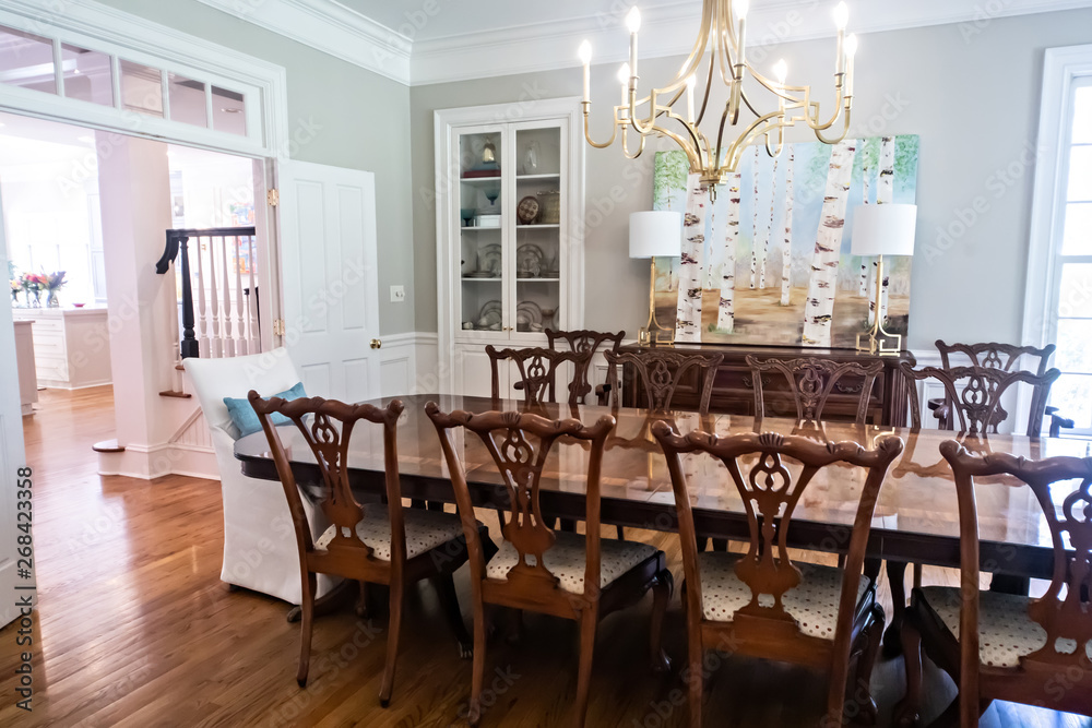 Large Formal Dining Room in an upscale Home