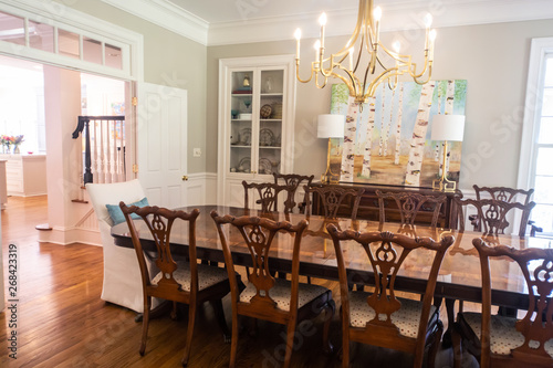 Large Formal Dining Room in an upscale Home