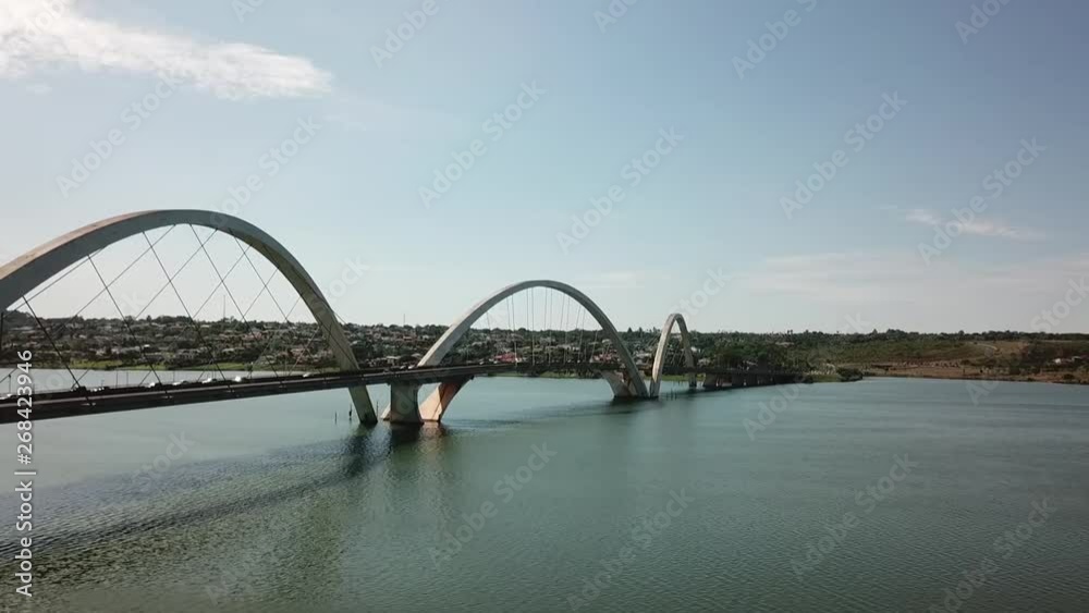Aerial view of JK Bridge in Brasilia, Brazil Aerial view of JK Bridge in Brasilia, Brazil