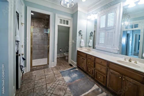 Master Bathroom In a Large ...