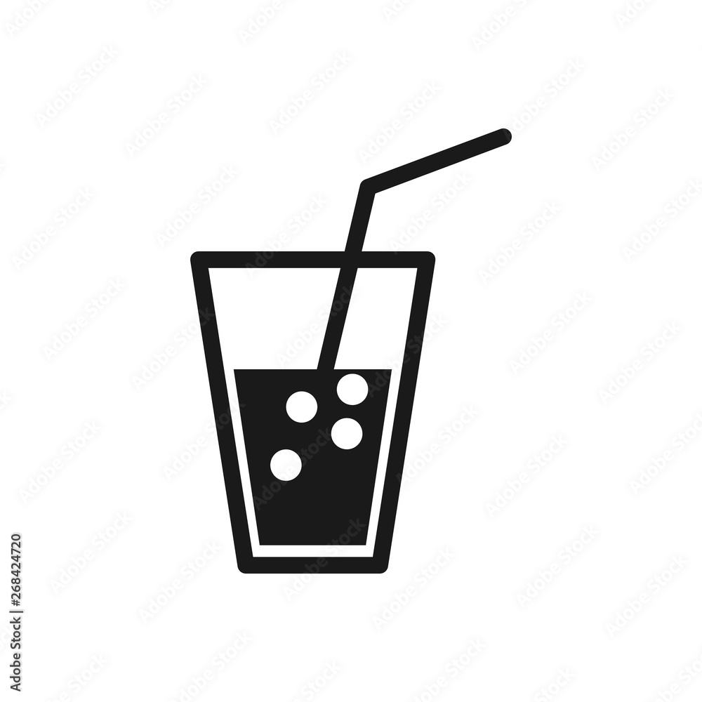 Cold drink icon vector illustration. Lemonade. Summer drink symbol. Cocktail, Soda icon illustrate hot summer with cold beverage Cold drink icon vector illustration. Lemonade. Summer drink symbol. Cocktail, Soda icon illustrate hot summer with cold beverage