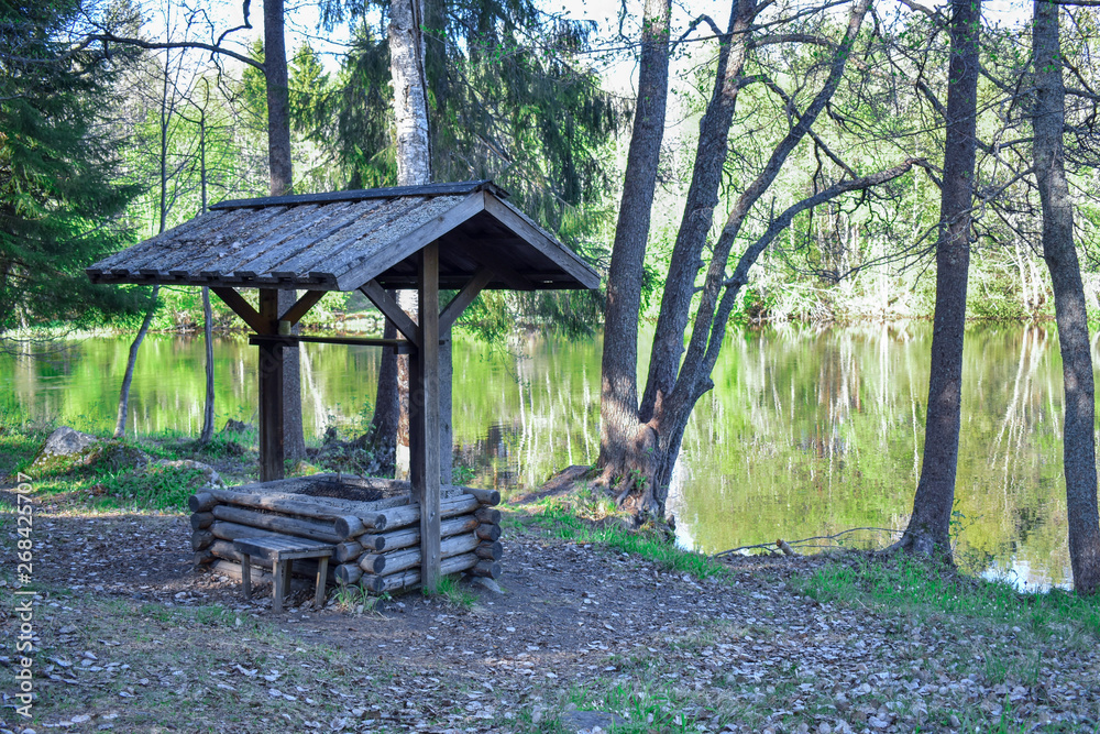 Camping place with a river Camping place with a river