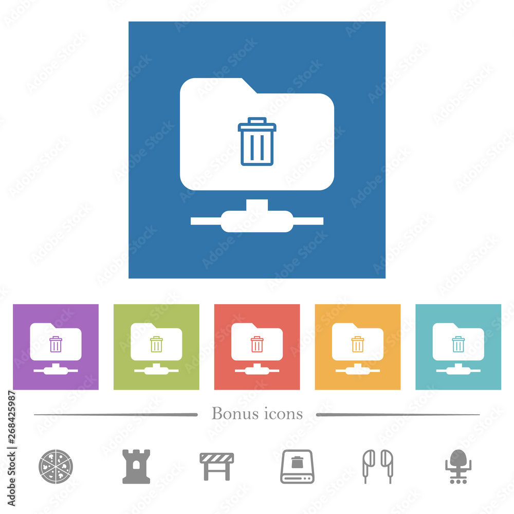 FTP delete flat white icons in square backgrounds FTP delete flat white icons in square backgrounds