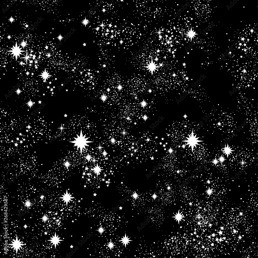 Space Galaxy constellation seamless pattern print could be used for textile