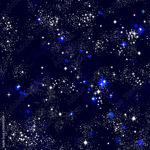 Space Galaxy constellation seamless pattern print could be used for textile