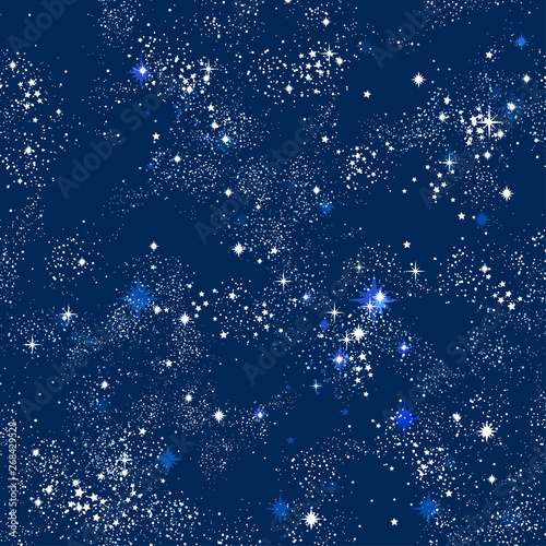 Space Galaxy constellation seamless pattern print could be used for textile
