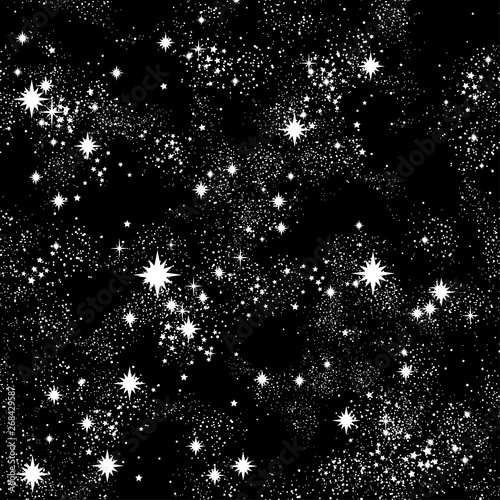 Space Galaxy constellation seamless pattern print could be used for textile