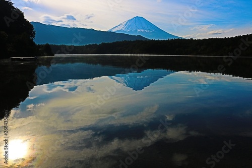 西湖の富士山絵画風