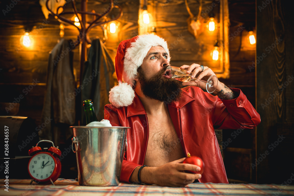 Leather shop santa jacket