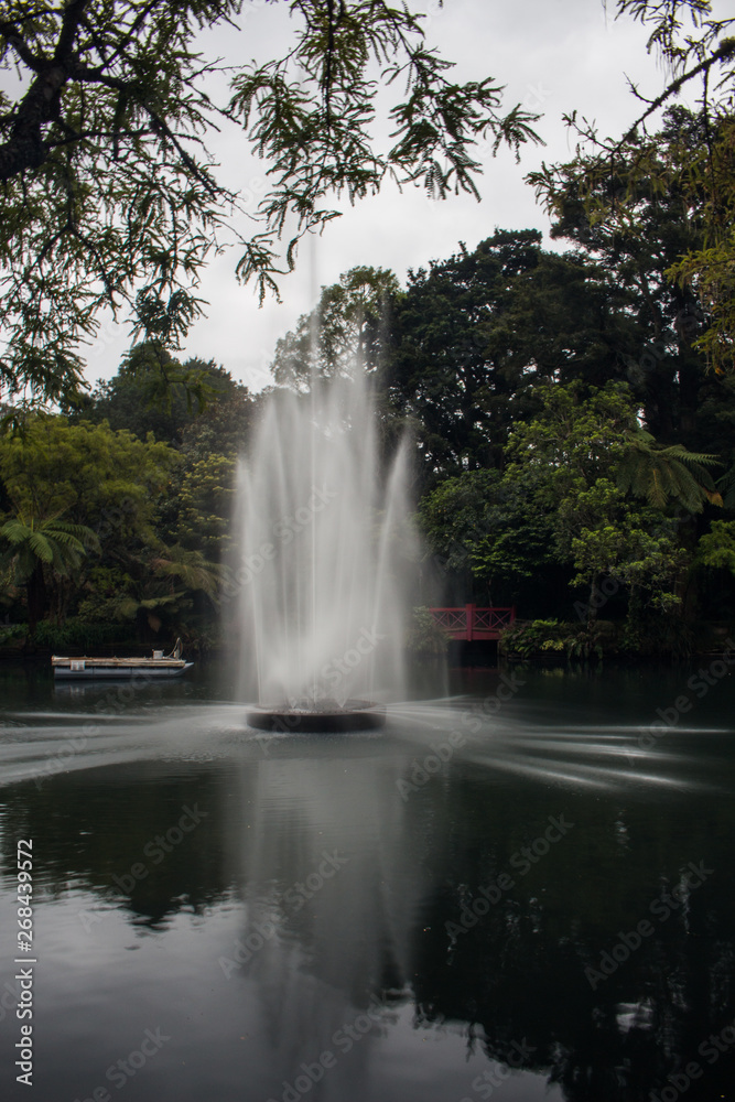 Fountain in the park New Plymounth, north island, New Zealand