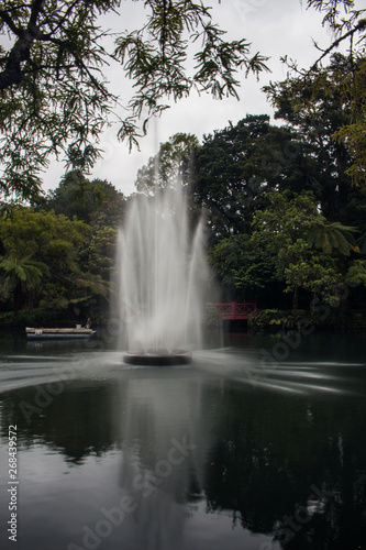 Fountain in the park New Plymounth, north island, New Zealand