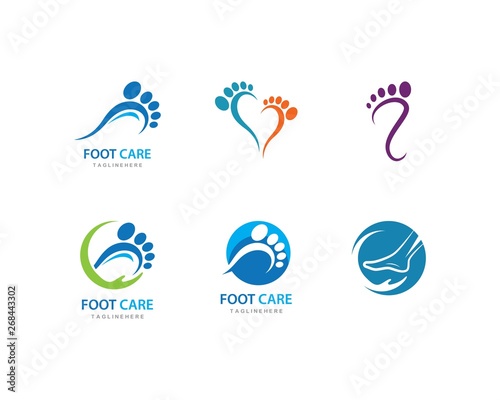 foot care ilustration Logo