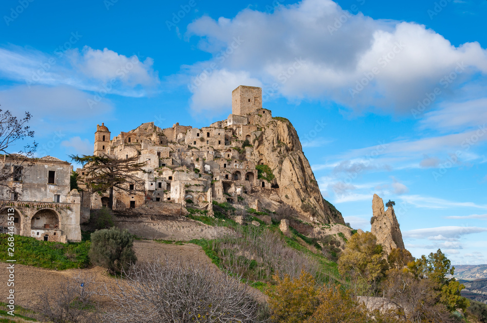 Craco, the ghost town near Matera, the city of stones. Craco famous in the world for being used in films and advertising.