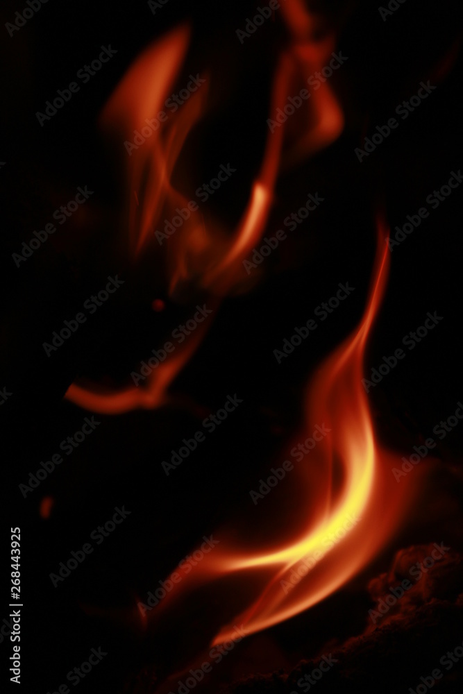 Background with fire and flames.