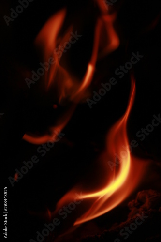 Background with fire and flames.