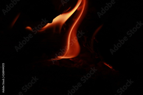 Background with fire and flames.