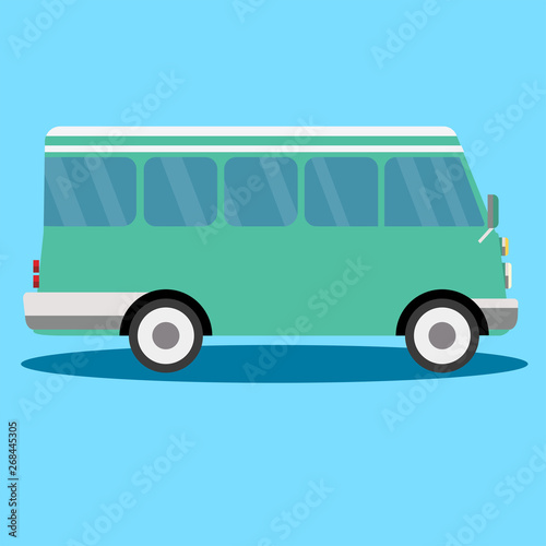 Little Bus side view - Van - Illustration