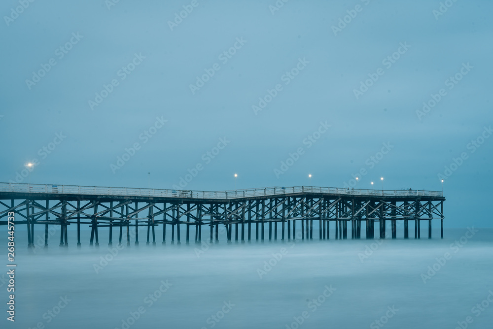 Long exposure of the pier in Pacific Beach, San Diego, California