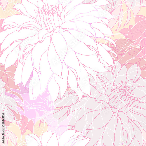 Beautiful seamless floral pattern background. 
