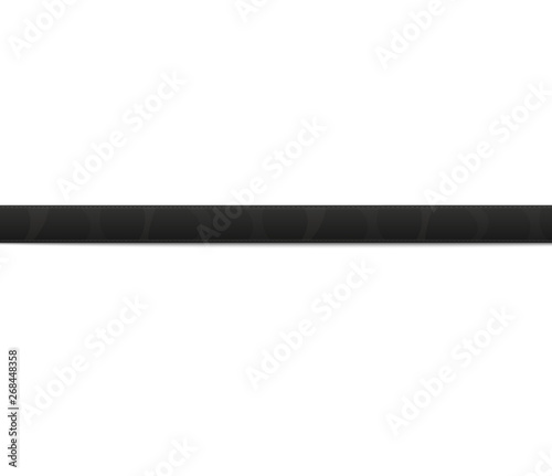 Textured belt or waistband realistic vector illustration isolated on white.