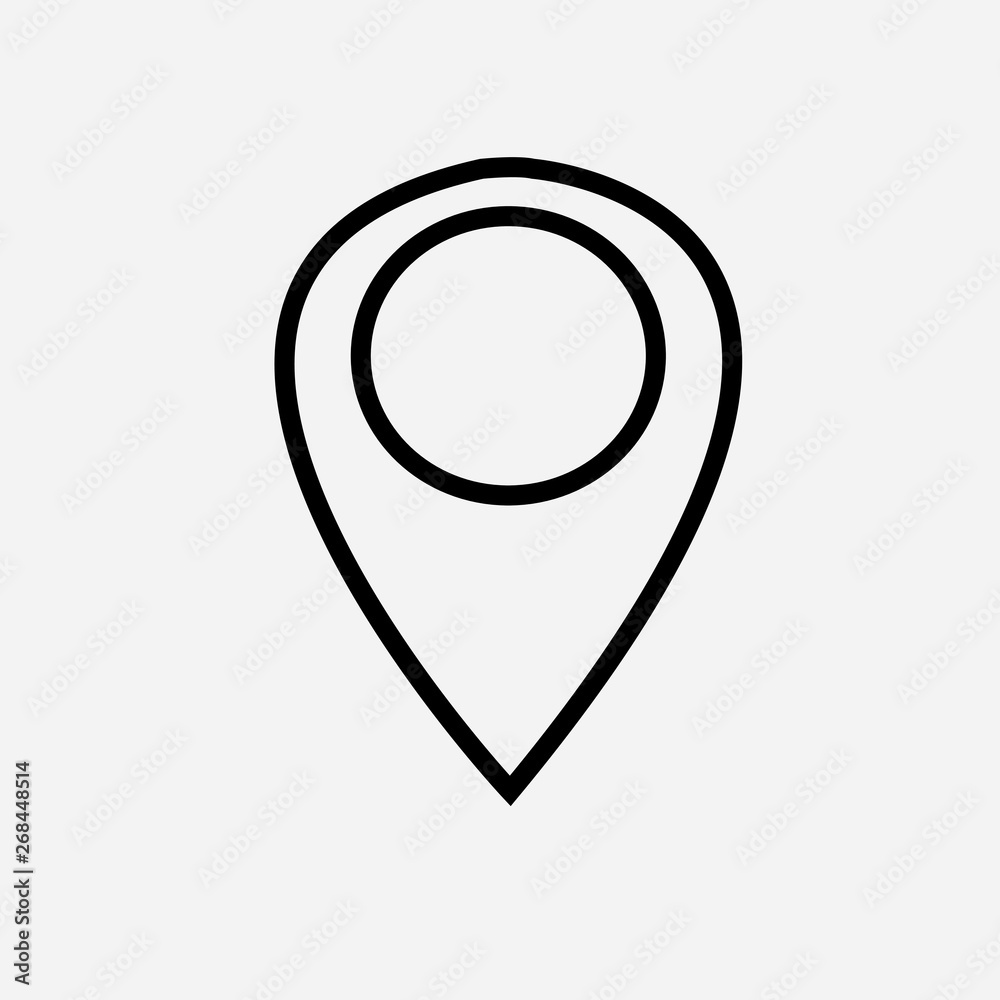 Location icon vector. Pin sign Isolated on white background. Navigation map, gps, direction, place, compass, contact, search concept. Flat style for graphic design, logo, Web, UI, mobile upp, EPS10 Location icon vector. Pin sign Isolated on white background. Navigation map, gps, direction, place, compass, contact, search concept. Flat style for graphic design, logo, Web, UI, mobile upp, EPS10