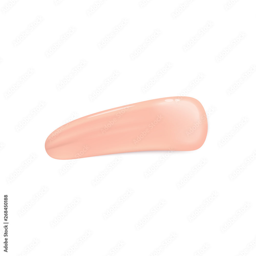 Beige cream blob on white background Beige cream blob on white background