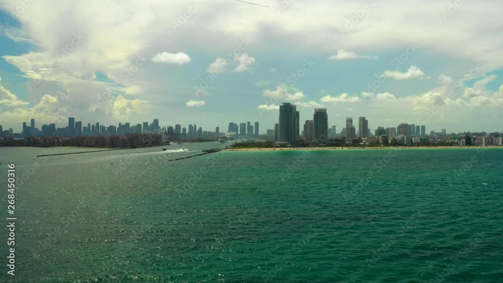 Premium aerial stock Miami 4k